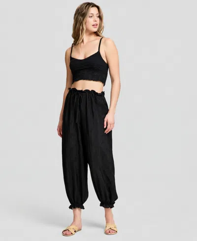 And Now This Women's Embroidered Balloon Pants, Macy's Exclusive In Black