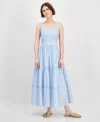 And Now This Women's Embroidered Cotton Maxi Dress, Exclusively At Macy's