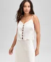 And Now This Women's Embroidered Scallop-trim Camisole Top, Exclusively At Macy's In White