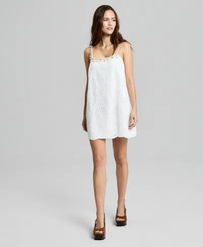 And Now This Women's Embroidered Seashell Minidress, Macy's Exclusive In White