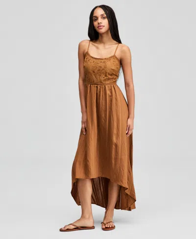And Now This Women's Empire-waist High-low Dress, Macy's Exclusive In Brown