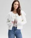 And Now This Women's Eyelash Cape Sweater, Macy's Exclusive In White