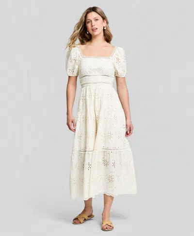 And Now This Women's Eyelet Cotton Maxi Dress, Exclusively At Macy's