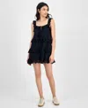 And Now This Women's Eyelet Cotton Tiered Mini Dress, Exclusively At Macy's
