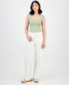 And Now This Now This Womens Eyelet Patch Pocket Pants 24p 32 Macys Exclusive In White
