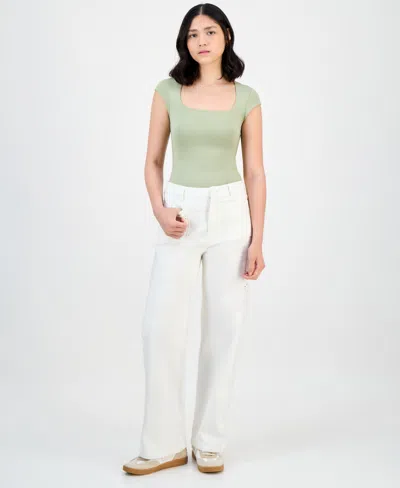And Now This Now This Womens Eyelet Patch Pocket Pants 24p 32 Macys Exclusive In White