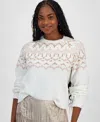 And Now This Women's Fair Isle Crewneck Sweater, Exclusively At Macy's In Cream Fairisle