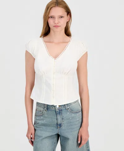 And Now This Women's Femme Cap-sleeve Blouse, Macy's Exclusive In White