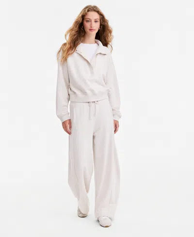 And Now This Women's Fleece High-rise Drawstring Pants, Macy's Exclusive In Light Sand Heather