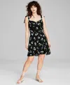 AND NOW THIS WOMEN'S FLORAL-PRINT TIE-STRAP DRESS