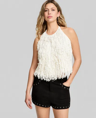 And Now This Women's Fringe Sweater Tank Top, Macy's Exclusive In White