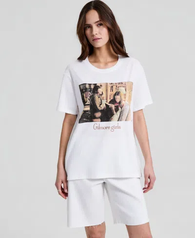 And Now This Women's Gilmore Girls Graphic-print Crewneck T-shirt, Macy's Exclusive In White