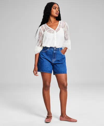 AND NOW THIS WOMEN'S HIGH RISE DENIM SHORTS, CREATED FOR MACY'S