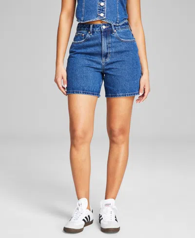 And Now This Women's High Rise Denim Shorts, Created For Macy's In Medium Was