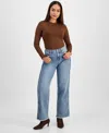 And Now This Women's High Rise Straight Jeans In Blue