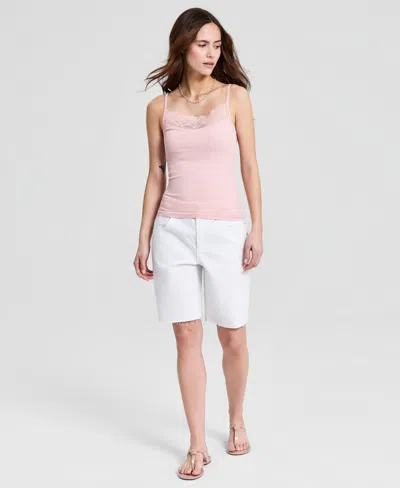 And Now This Women's High-rise Denim Jorts, Macy's Exclusive In White