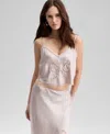 And Now This Women's Lace Bow-inset Camisole, Macy's Exclusive In Neutral
