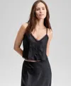 And Now This Women's Lace Bow-inset Camisole, Macy's Exclusive In Black