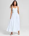 And Now This Women's Lace-inset Fit & Flare Maxi Dress, Exclusively At Macy's