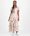 And Now This Women's Lace-trim Babydoll Maxi Dress, Macy's Exclusive In White