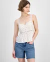 And Now This Women's Lace-trim Floral Peplum Top, Exclusvely At Macy's In Multi