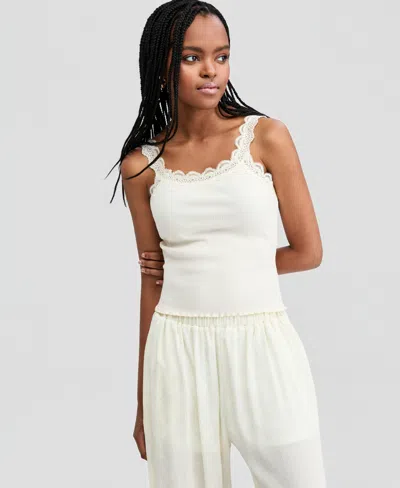 And Now This Women's Lace-trim Tank Top, Macy's Exclusive In White