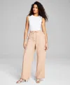 AND NOW THIS WOMEN'S LINEN BLEND CARGO PANTS, CREATED FOR MACY'S