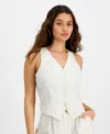AND NOW THIS WOMEN'S LINEN-BLEND VEST, CREATED FOR MACY'S