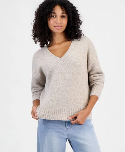 And Now This Women's Marled Long-sleeve V-neck Pullover, Macy's Exclusive In Multi