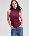 And Now This Women's Mock Neck Fitted Tank, Exclusively At Macy's In Purple