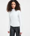 And Now This Women's Mock-neck Jersey Long-sleeve Top, Macy's Exclusive In White