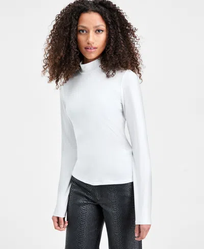 And Now This Women's Mock-neck Jersey Long-sleeve Top, Macy's Exclusive In White