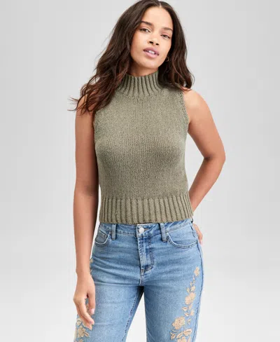And Now This Women's Mock-neck Sleeveless Sweater Top, Exclusively At Macy's In Green
