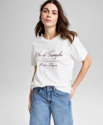 And Now This Women's Paris Graphic T-shirt, Exclusively At Macy's In Off White