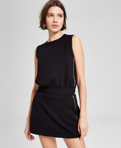 And Now This Women's Piping-trim Sleeveless Top, Exclusively At Macy's In Black