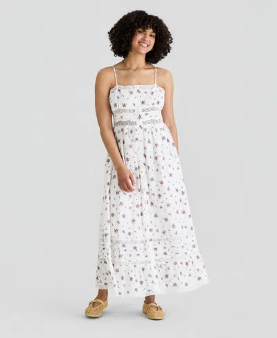 And Now This Women's Printed Cotton Sleeveless Maxi Dress, Macy's Exclusive In White