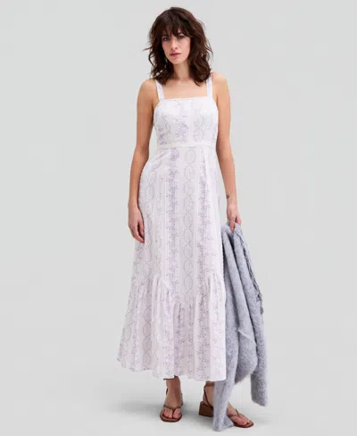 And Now This Women's Printed Eyelet Cotton Maxi Dress, Macy's Exclusive