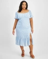 AND NOW THIS WOMEN'S PRINTED PUFF-SLEEVE MIDI DRESS, XXS-4X
