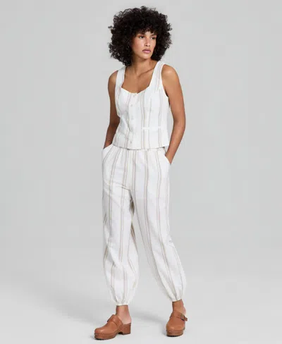 And Now This Women's Pull-on Drawstring Pants, Macy's Exclusive In White