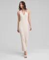 And Now This Women's Rib-knit Halter Dress, Exclusively At Macy's In Neutral