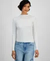 And Now This Women's Ribbed Mockneck Sweater, Created For Macy's In White
