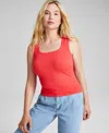 AND NOW THIS WOMEN'S RIBBED SEAMLESS SQUARE-NECK TANK TOP, CREATED FOR MACY'S