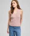 And Now This Women's Ribbed Sweater Vest, Exclusively At Macy's In Pink