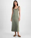 And Now This Women's Ruffle-trim Scoop-neck Slip Dress, Exclusively At Macy's
