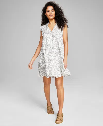 And Now This Women's Ruffled Babydoll Dress, Created For Macy's In Ivory Floral