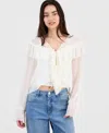 And Now This Women's Ruffled Chiffon Blouse, Macy's Exclusive In White