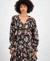 And Now This Women's Ruffled-cuff Balloon-sleeve Top, Macy's Exclusive In Multi