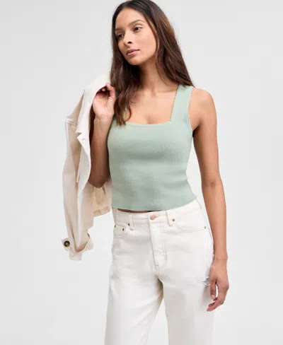 And Now This Women's Scalloped-edge Sweater Tank Top In Brookside Moss