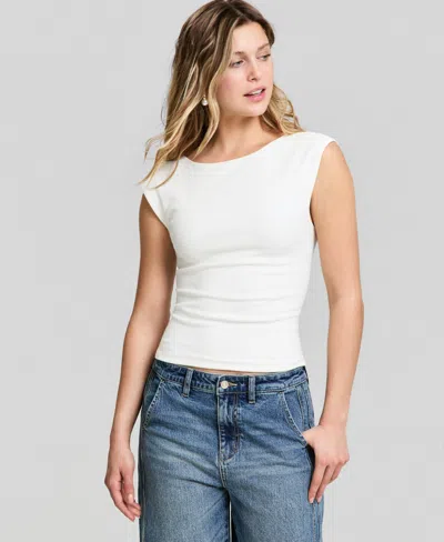 And Now This Women's Scoop Back Cotton Knit Top, Macy's Exclusive In White