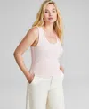 AND NOW THIS WOMEN'S SCOOP-NECK RIB-KNIT SLEEVELESS TANK TOP, CREATED FOR MACY'S